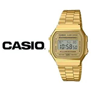 카시오 빈티지 메탈 전자 금장 손목시계 A168WG-9W