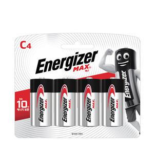 에너자이저 건전지 알카라인 맥스 C형 4입