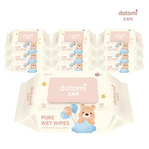 도토미 프리미엄 물티슈(75gsm)70매 10팩 20팩 캡형
