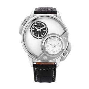 [보아미고]사츠 앤 보아미고 남자 가죽시계 패션시계 캐주얼시계 듀얼 타임 남성시계 손목시계 F701 화이트