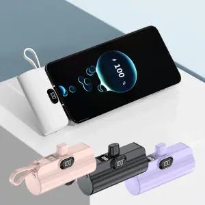 아우라 파워 보조배터리 5000mAh C타입with8핀 일체형 고속충전 AURA-PB5000