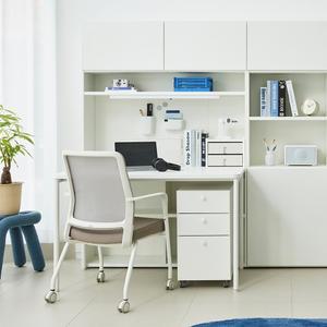 한샘 티오 단독책상세트 5단 120cm (플랩도어,조명)