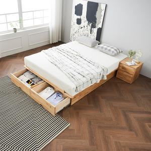 미카일 슈퍼싱글 1350 하단 수납형 노헤드 침대 참죽 원목 프레임
