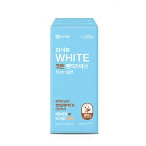 화이트 순한순면 일반 팬티라이너 90P 6개 실속형