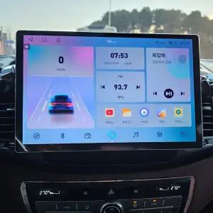 렉스턴스포츠 / AMS 암스 안드로이드 올인원 홈런13인치(와이드) /네비게이션 매립 소루션 전문회사(주)이도 / 장착비포함가격