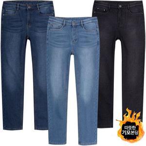 [NS홈쇼핑]겨울 데님 워싱 스트레이트 기모본딩 스판 청바지[33746740]