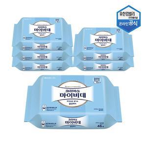 [크리넥스] 마이비데 생분해 클린케어 물티슈 46매 x 6팩