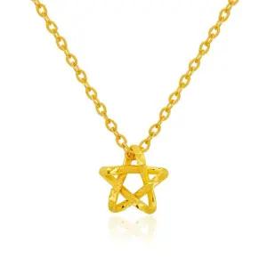 갤러리아 여자 순금 목걸이 스타 별 라인 24K 3.75g 18K장식