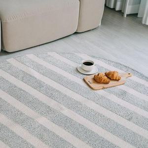 [OFM625PS]투톤 스트라이프 원형 러그 카페트 170