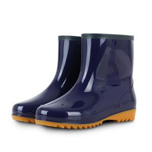 남성용 청색 짧은 방수 장화 물 논슬립 가벼운 미끄럼방지 반장화