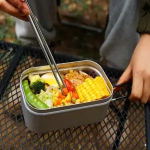 캠핑용 사각 야전반합 접이식 백패킹 1인 차박 라면냄비 개인라면냄비