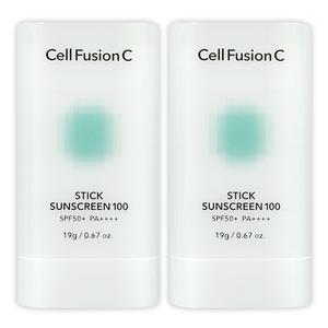 셀퓨전씨 스틱 썬스크린 100 선크림 SPF50+ PA++++ 19g 2개