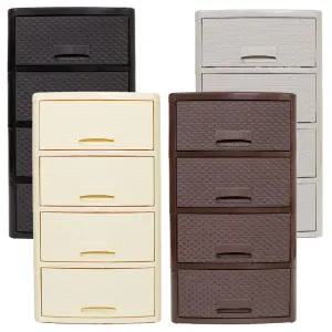 4654 4단 라탄 서랍장 플라스틱서랍장 수납장 사물함