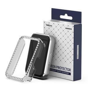 갤럭시핏3 하드 큐빅 테두리 케이스 투명