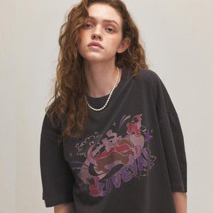 썸데이 드림 피그먼트 반팔티 더스티퍼플