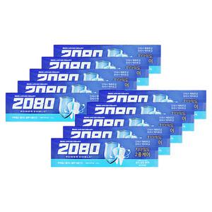 애경 2080 파워쉴드 플러스 블루 더블민트 치약 개운한 오리지날 140g 10개 양치