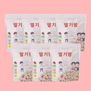 올바름 유아간식 딸기팡 맛있는 유기농쌀과자 50g x 7개