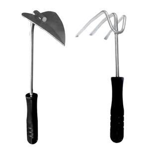 가오스 국내생산 텃밭 분갈이 원예공구 2종세트 세발갈고리 + 호미