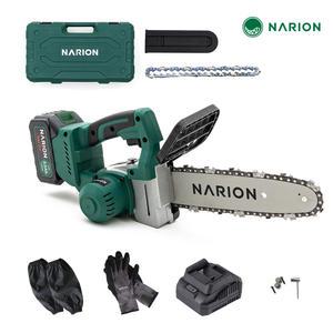 나리온 25cm(10) 무선 전기톱 풀세트 NJ-255R 충전 체인톱 전동톱