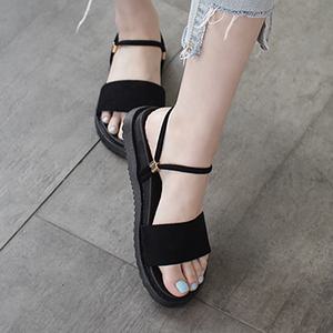 슈즈원 투웨이 통굽 슬리퍼 스트랩 샌들(2color/3cm)