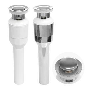 간편설치 세면대 자동폽업 오픈형 (화이트/크롬) 세면대부속