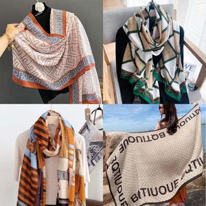 고급 면 광폭 롱스카프 부드러운감촉 비스코스 데일리 머플러