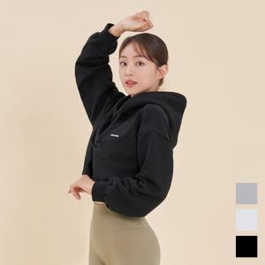 스컬피그 레터링 크롭 후드 티셔츠 (3컬러)