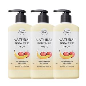 해피바스 정말 촉촉한 바디밀크 로션 400ml, 3개
