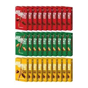 [롯데제과]빼빼로 초코 46gX10개 +아몬드 32gX10개 +초코필드 45gX10개