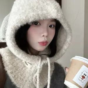 어나더뷰 부클 버튼 울 바라클라바 후드 목도리 머플러 2297