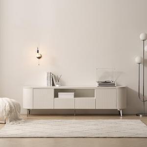 나무뜰 템스 라운드 템바보드 세라믹 서랍 높은 거실장 2000 CNG901C