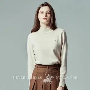 비버리힐즈폴로클럽 FW 여성 메리노울블렌디드 모크넥 니트 3종