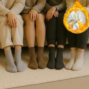 5개세트 겨울 보온 남녀공용 융털 기모 두꺼운 임산부 무압박 수족냉증 장목 패션 양말
