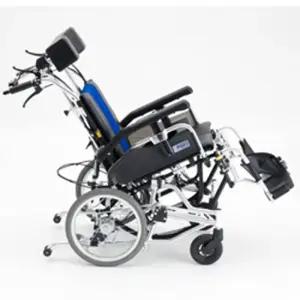 리클라이닝 침대형 휠체어 텐션조절식시트 TRC-2 PU 식 팔걸이 전도방지