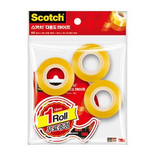 3M 스카치 투명 테이프 583-3 오피스팩 18mm 디스펜서 리필 다용도 OPP 테이프