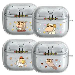 아트박스/원스 C짱구 애니멀 갤럭시 버즈3 프로 투명젤리 케이스