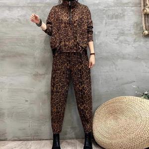 [까르죠아] 호피 집업 상하의 코디세트 상하복 중년여성의류 엄마옷