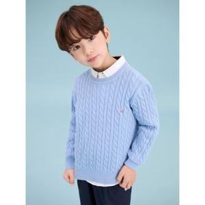 [BEANPOLE KIDS] [Essential] 클래식 케이블 니트 스웨터  스카이 블루 (BI5151UE1Q)