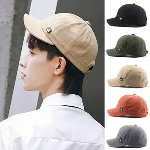 남성 여성 패치 포인트 귀여운 모자 숏 짧은 챙 모자