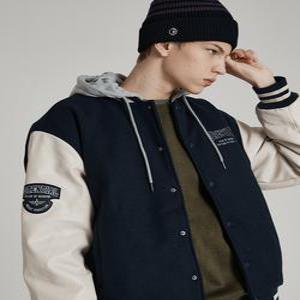 [엠할리데이] 디렉션 울 패딩 항공점퍼 NAVY (MP1JU010-066)