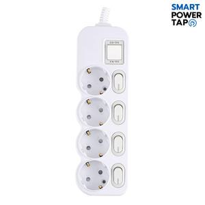 스마트파워탭 국산 LED 절전 스위치 개별 4구 멀티탭 / 전기 연장선 안전 멀티 콘센트 40cm/1.5m/2.5m/3.5m/4.5m