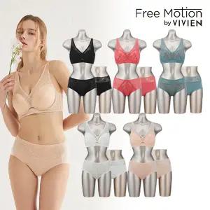 [하프클럽/비비안]프리모션 풀커버 브라팬티 15종(5세트+세컨팬티5종)