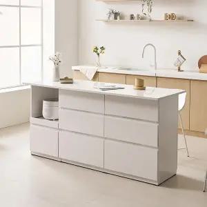 나무뜰 올라 E0 다이닝 홈바 아일랜드 식탁 테이블 수납장 1700 YDF217C