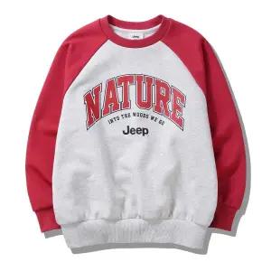 [롯데백화점]지프 네이처 소매배색 나글란 맨투맨 KQ1TSU813