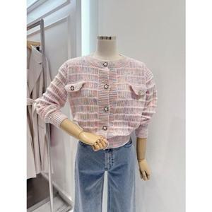 [갤러리아] [ab.f.z] 메탈사 트위드 니트 가디건(ATZ1HY53B)