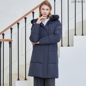 [조이너스] 네이비 퍼 트리밍 다운 코트 J244B801A_25