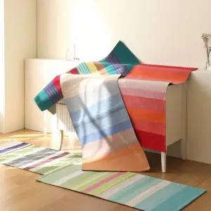 핸드메이드 면 발매트 겸 다용도 러그 S L사이즈 택1)