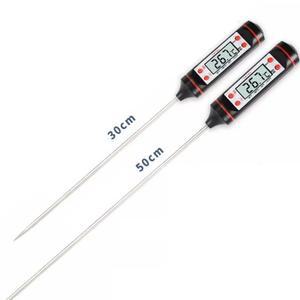 요리 매장용 조리 전자식 빨간색 50cm 바베큐 탐침온도계 식품온도계 온도측정기 30cm
