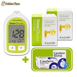 그린닥터 혈당측정기+시험지100매+침100개+솜100개 측정지 스트립 검사지 G