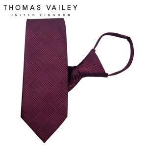 갤러리아 [THOMAS VAILEY] 토마스베일리 자동/지퍼넥타이-다크글렌 와인 8cm